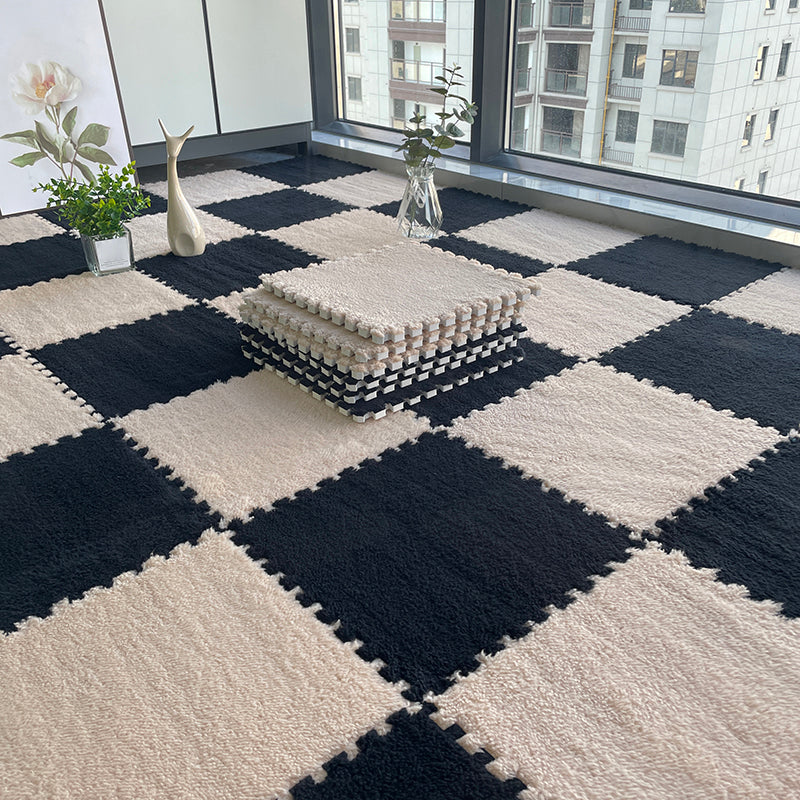 Dark Color Level Loop Carpet Tile Non-Skid Interlocking Bedroom Carpet Tiles