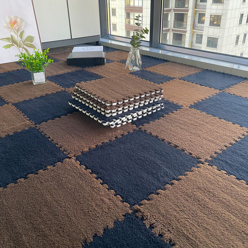 Dark Color Level Loop Carpet Tile Non-Skid Interlocking Bedroom Carpet Tiles