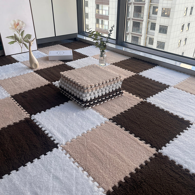 Dark Color Level Loop Carpet Tile Non-Skid Interlocking Bedroom Carpet Tiles