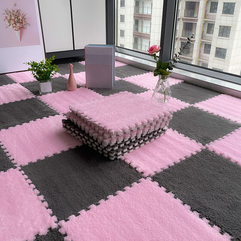 Dark Color Level Loop Carpet Tile Non-Skid Interlocking Bedroom Carpet Tiles