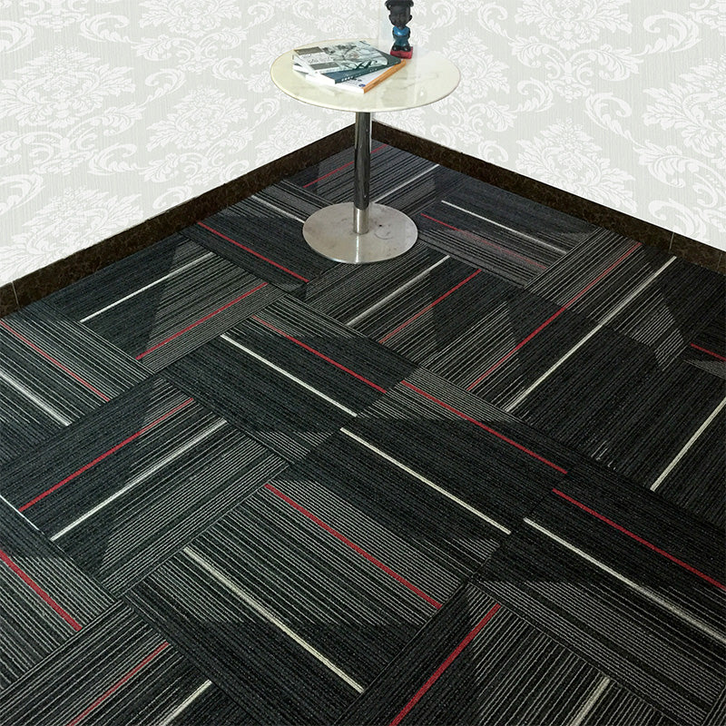 Dark Color Level Loop Carpet Tile Non-Skid Self Adhesive Indoor Office Carpet Tiles