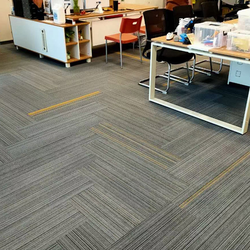 Indoor Level Loop Carpet Tile Dark Color Non-Skid Loose Lay Carpet Tiles