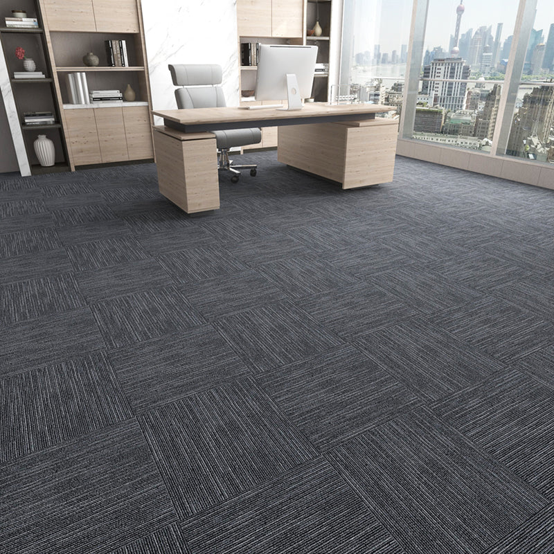 Indoor Level Loop Carpet Tile Dark Color Fade Resistant Loose Lay Carpet Tiles