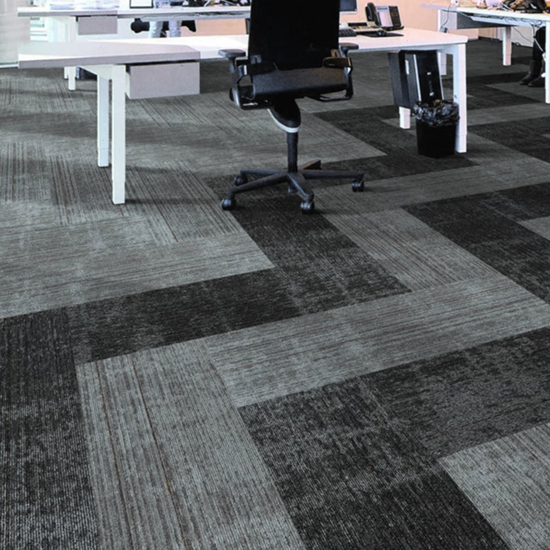 Loose Lay Indoor Carpet Tiles Dark Color Non-Skid Level Loop Carpet Tile