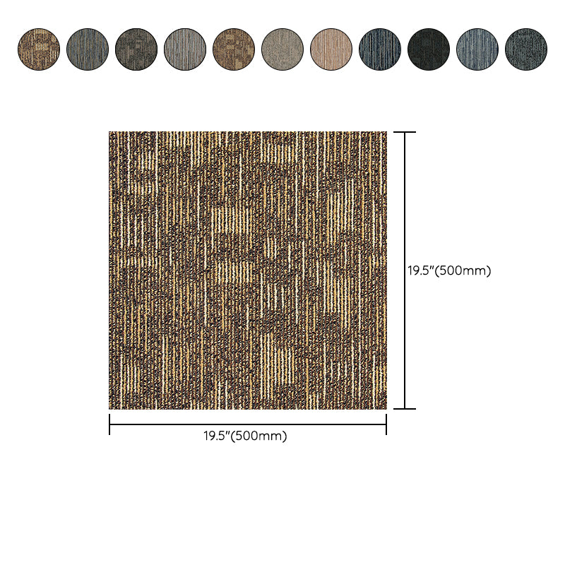 Loose Lay Indoor Carpet Tiles Dark Color Non-Skid Level Loop Carpet Tile