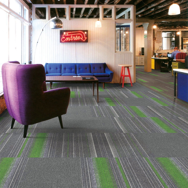 Office Level Loop Carpet Tile Multi-Color Fade Resistant Loose Lay Indoor Carpet Tiles