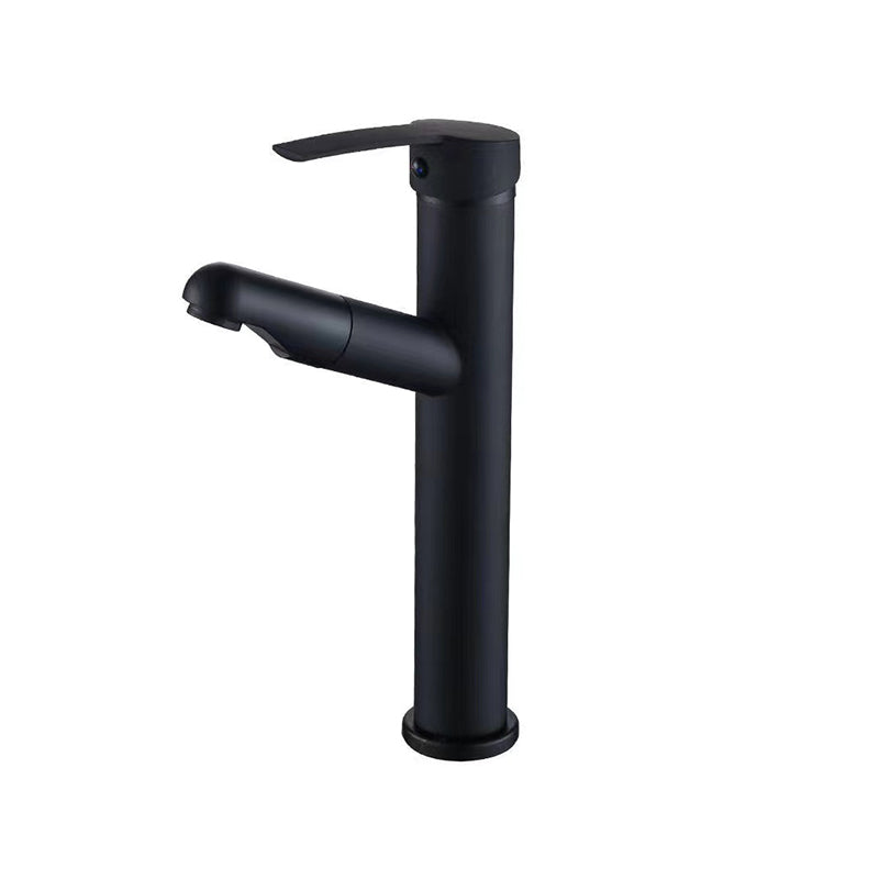 Contemporary Vessel Faucet Pull-out Faucet with One Lever Handle