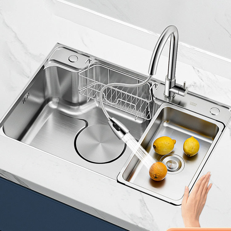 Contemporary Style Kitchen Sink Stainless Steel Drop-In Rustproof Kitchen Sink