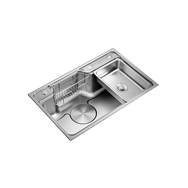 Contemporary Style Kitchen Sink Stainless Steel Drop-In Rustproof Kitchen Sink