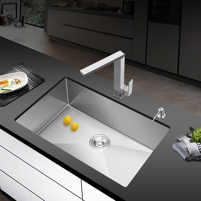 Single Bowl Kitchen Sink Stainless Steel Kitchen Sink with Rectangle Shape