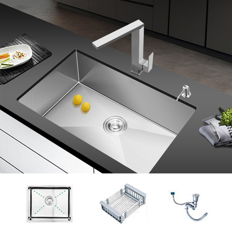 Single Bowl Kitchen Sink Stainless Steel Kitchen Sink with Rectangle Shape