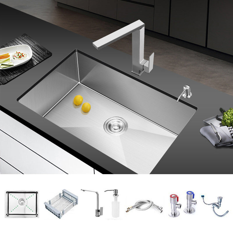 Single Bowl Kitchen Sink Stainless Steel Kitchen Sink with Rectangle Shape