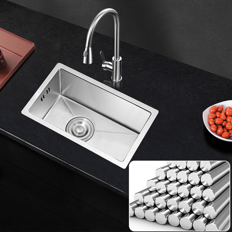 Single Bowl Kitchen Sink Stainless Steel Kitchen Sink with Rectangle Shape