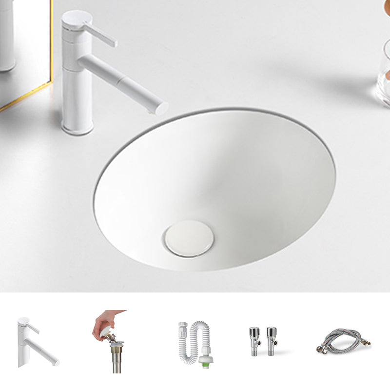 Modern White Undermount Bathroom Sink Porcelain Undermount Bathroom Sink