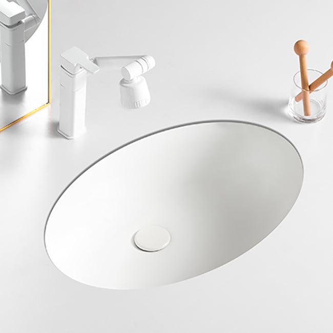 Modern White Undermount Bathroom Sink Porcelain Undermount Bathroom Sink