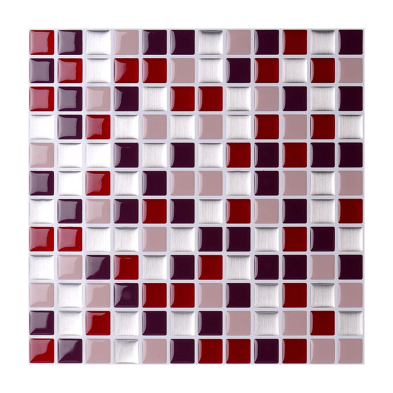 Peel and Stick Tile Square Stain Resistant Mosaic Peel and Stick Tile for Kitchen