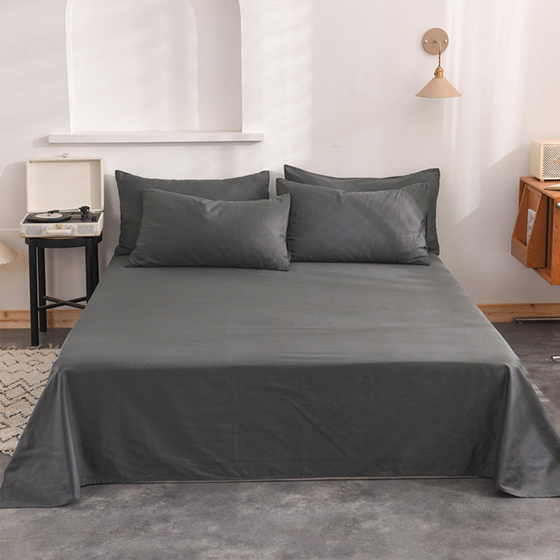 Whole Colored Sheets Twill Non-Pilling Soft Breathable Cotton Sheet Set