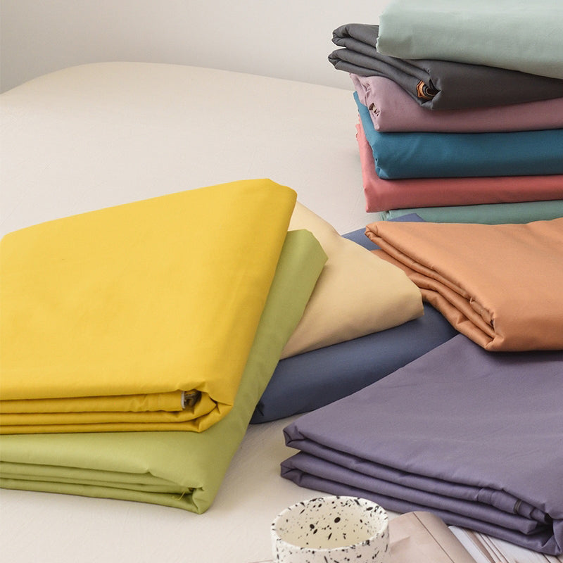 Whole Colored Sheets Twill Non-Pilling Soft Breathable Cotton Sheet Set