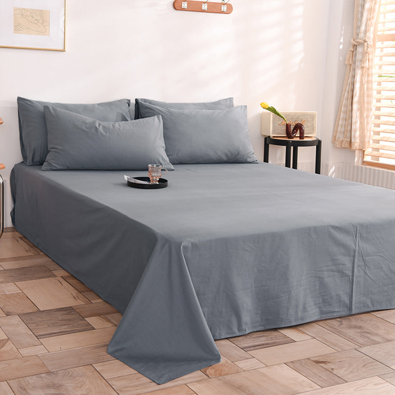 Whole Colored Sheets Twill Non-Pilling Soft Breathable Cotton Sheet Set