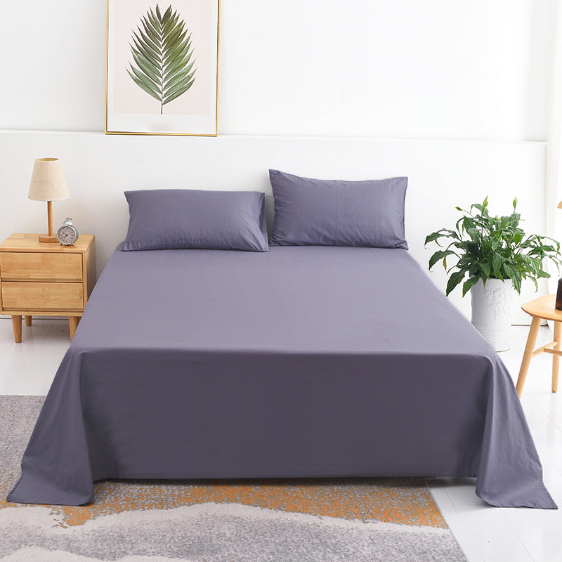 Whole Colored Sheets Twill Non-Pilling Soft Breathable Cotton Sheet Set