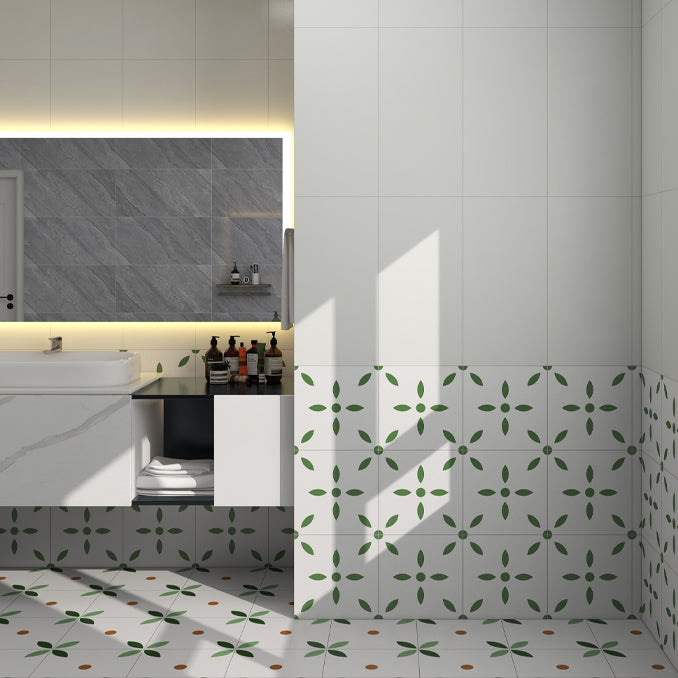 Modern Floor and Wall Tile Straight Edge Rectangle Indoor Spanish Floor Tile