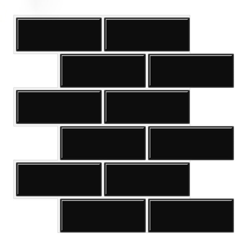 Tile-Peel & Stick Rectangle Waterproof Solid Plastic Peel & Stick Subway Tile for Shower