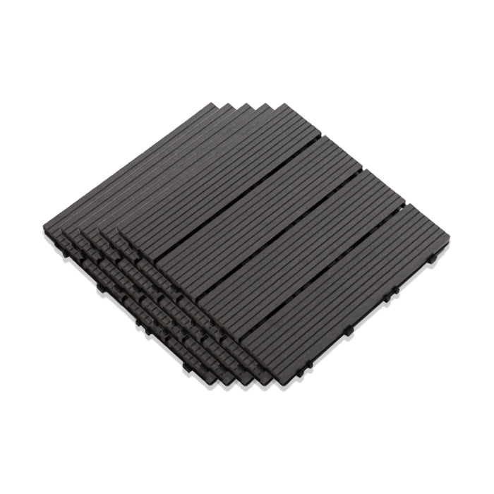 Interlocking Composite Deck Tile Outdoor Patio 11.8" x 11.8" Decktile