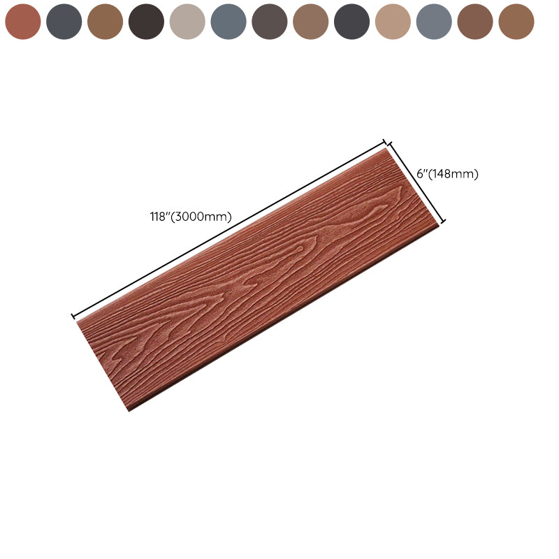 Rectangle Nailed Deck Plank Outdoor Patio Composite Flooring Plank