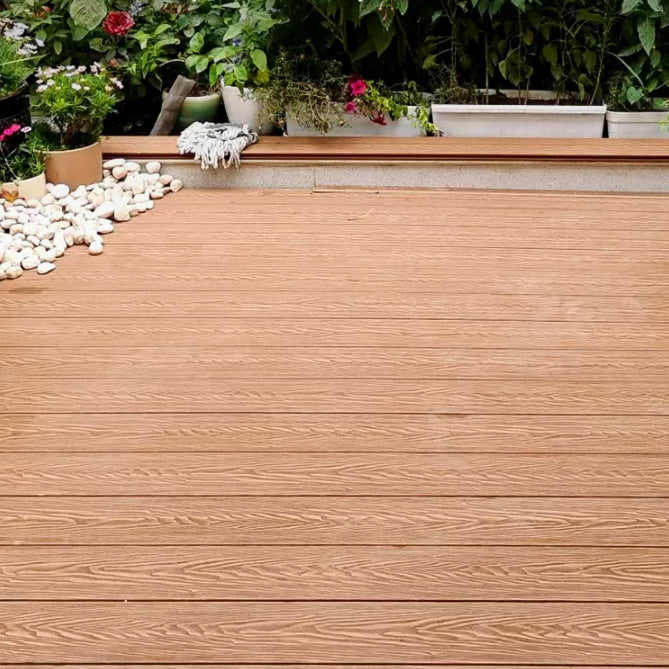 Outdoor Patio Deck Plank Rectangle Composite Nailed Flooring Plank