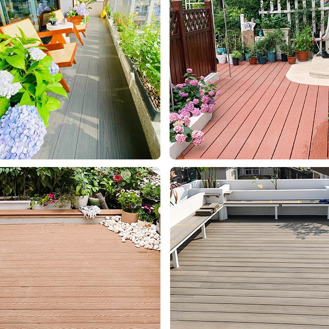 Outdoor Patio Deck Plank Rectangle Composite Nailed Flooring Plank