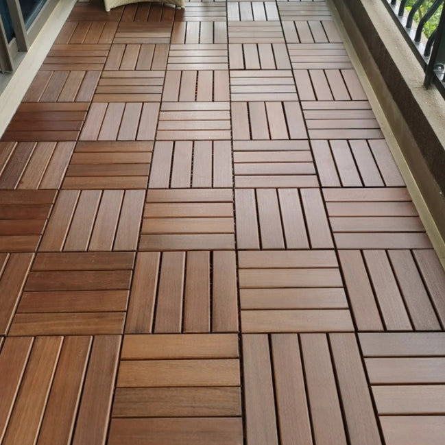 Outdoor Patio Flooring Tiles Interlocking Wooden Decking Tiles