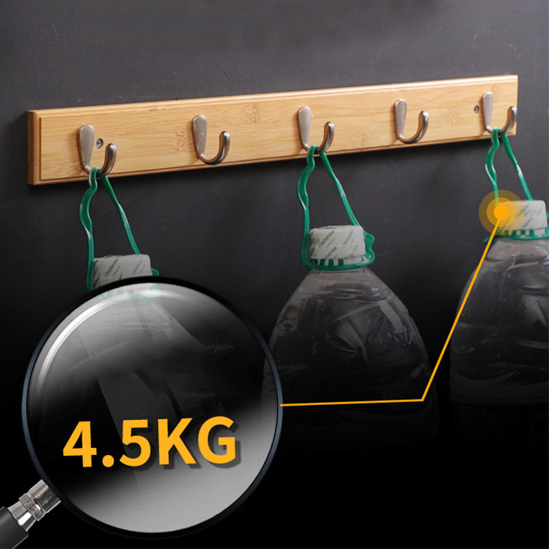 Modern Minimalist Coat Hanger Home Wall Hanging Wooden and Metal Coat Rack