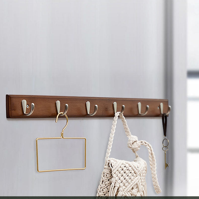 Modern Minimalist Coat Hanger Home Wall Hanging Wooden and Metal Coat Rack