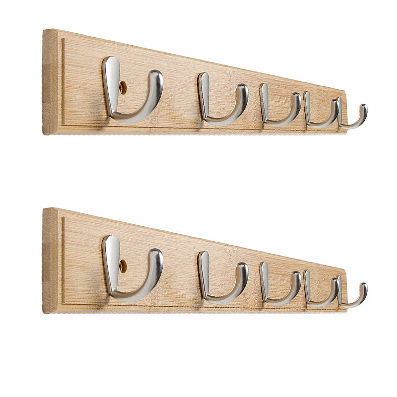 Modern Minimalist Coat Hanger Home Wall Hanging Wooden and Metal Coat Rack