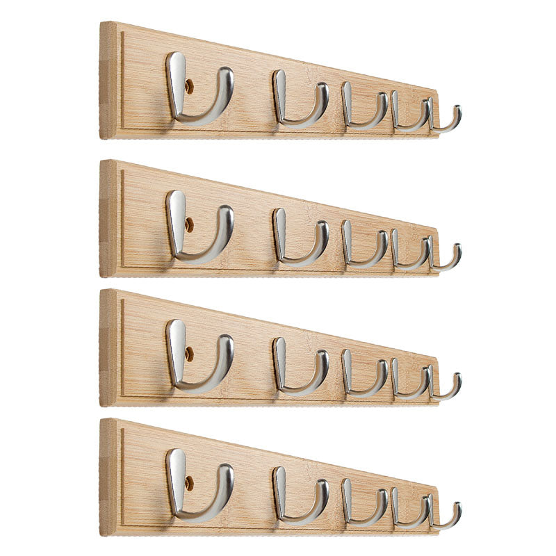 Modern Minimalist Coat Hanger Home Wall Hanging Wooden and Metal Coat Rack