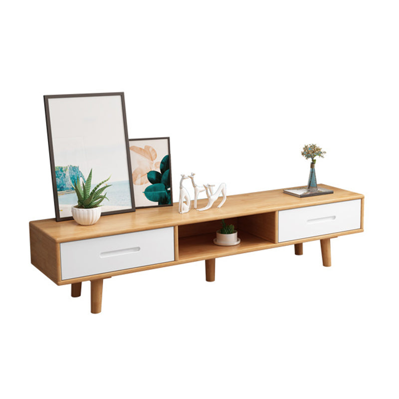 Contemporary TV Media Stand Solid Wood TV Console for Living Room