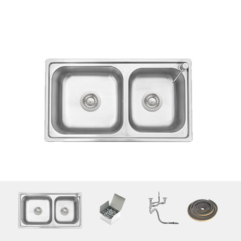 Stainless Steel Kitchen Sink Modern Kitchen Sink with Double Sink(Not Included Faucet)