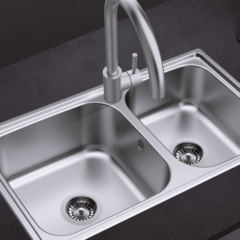 Stainless Steel Kitchen Sink Modern Kitchen Sink with Double Sink(Not Included Faucet)