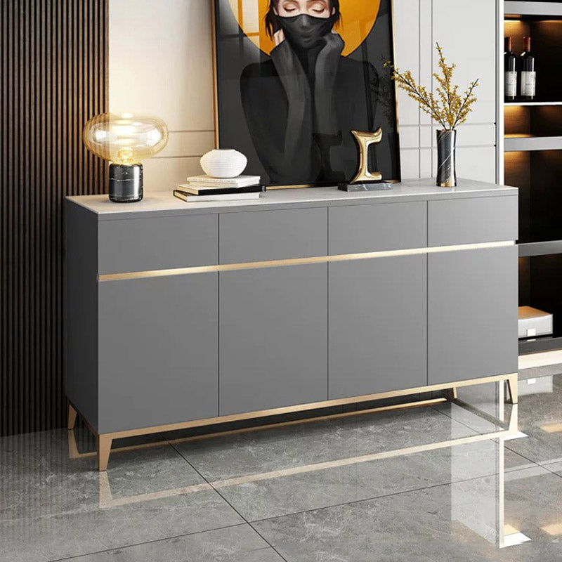 Contemporary Sideboard Cabinet 4 Drawer Dining Server for Kitchen