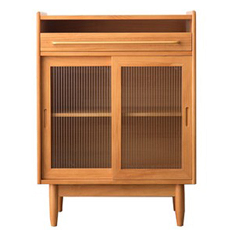 Modern Pine Solid Wood Sideboard Table 1-Drawer Sideboard for Kitchen