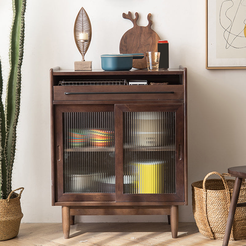 Modern Pine Solid Wood Sideboard Table 1-Drawer Sideboard for Kitchen