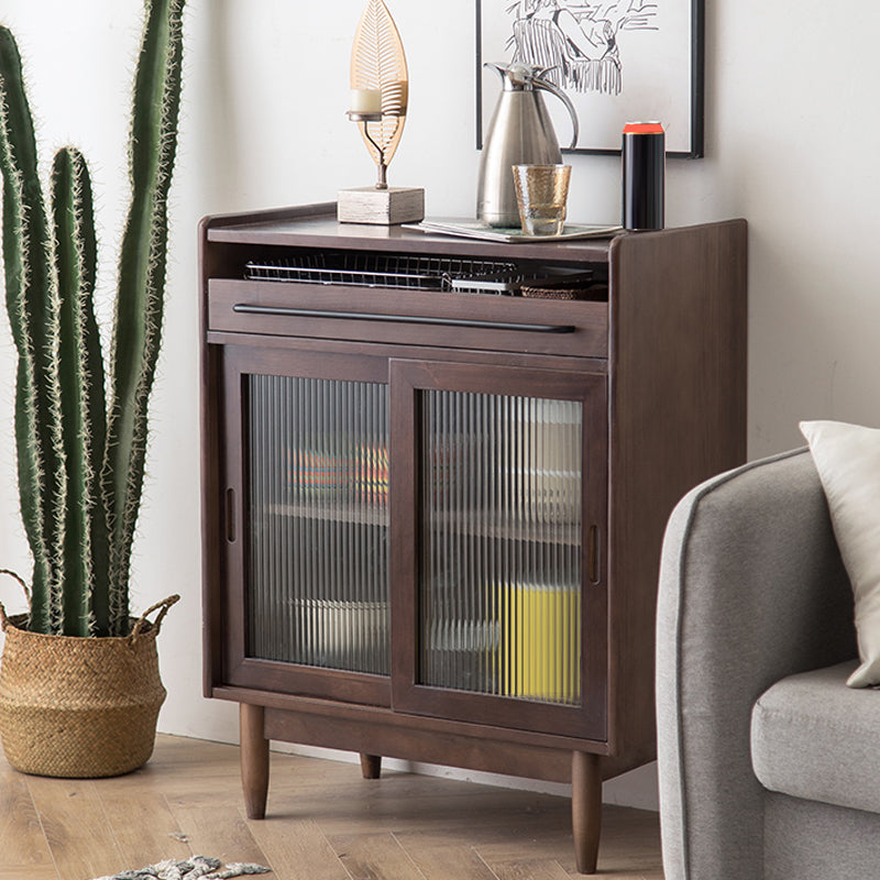 Modern Pine Solid Wood Sideboard Table 1-Drawer Sideboard for Kitchen