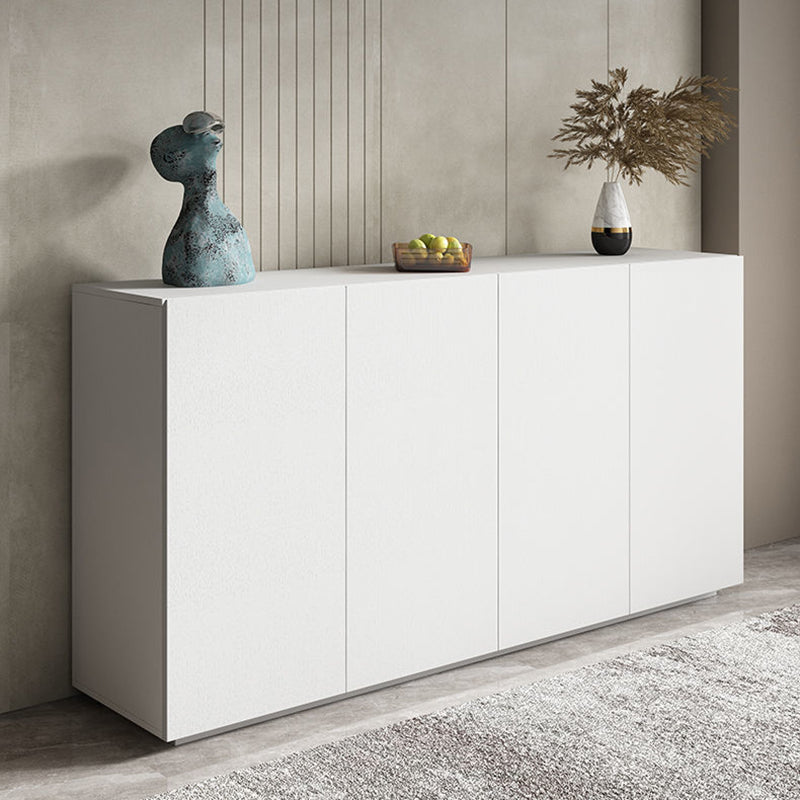 White Engineered Wood Sideboard Modern Cabinets Credenza for Living Room