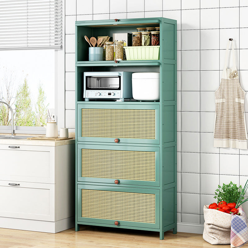 Green Bamboo Kitchen Server Glam Dining Server for Living Room