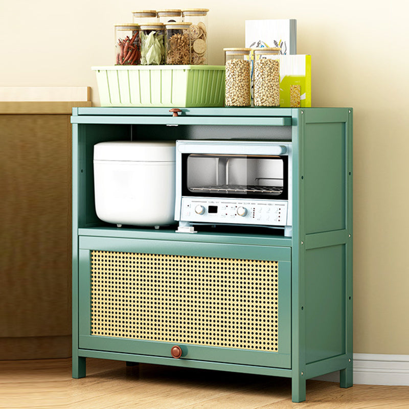 Green Bamboo Kitchen Server Glam Dining Server for Living Room