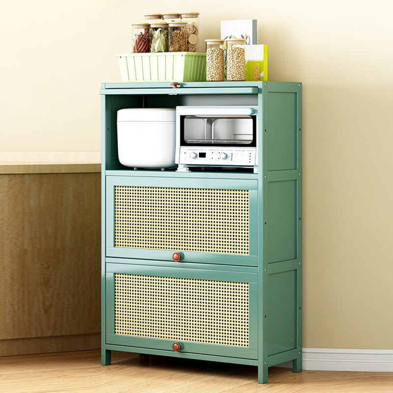 Green Bamboo Kitchen Server Glam Dining Server for Living Room