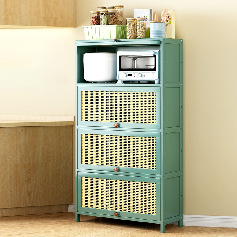 Green Bamboo Kitchen Server Glam Dining Server for Living Room