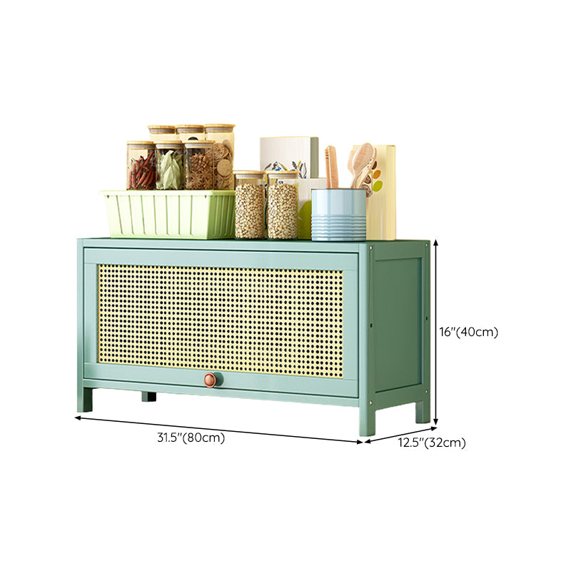 Green Bamboo Kitchen Server Glam Dining Server for Living Room