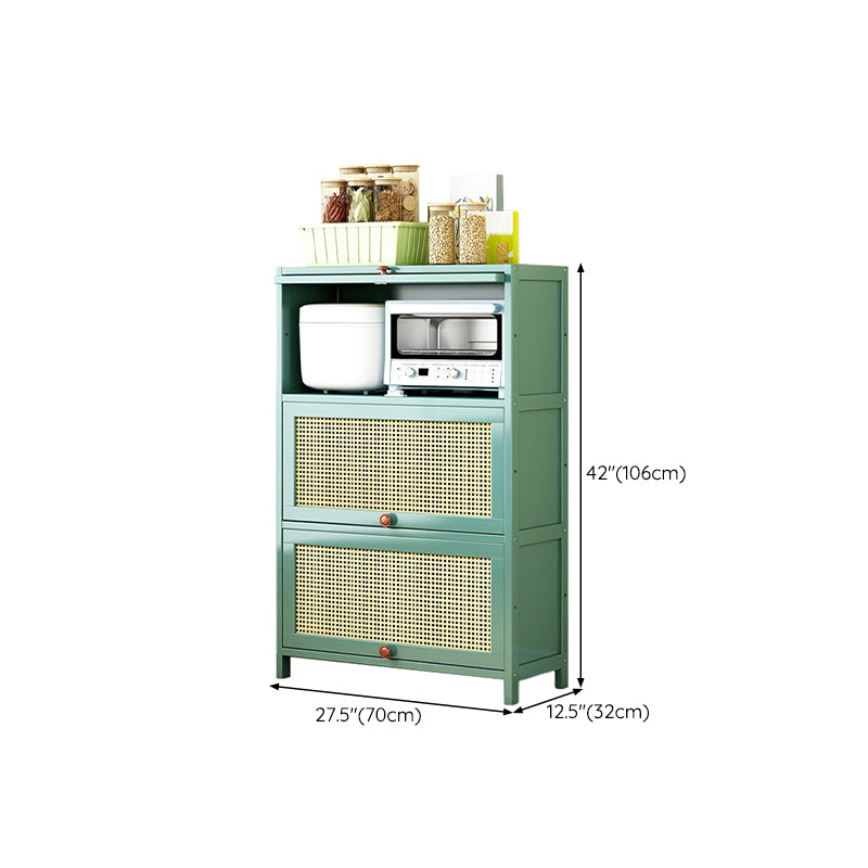 Green Bamboo Kitchen Server Glam Dining Server for Living Room