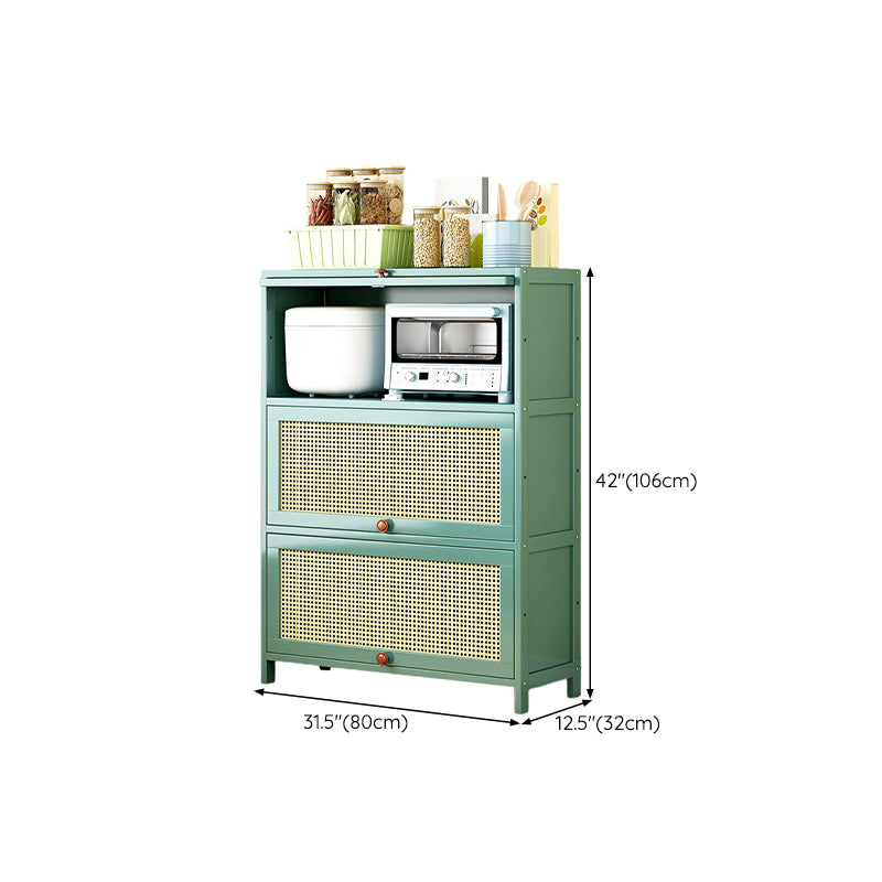 Green Bamboo Kitchen Server Glam Dining Server for Living Room